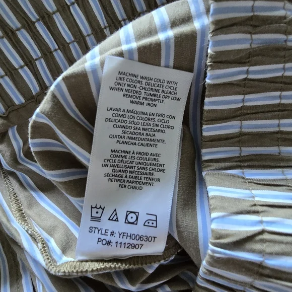 Scotch And Soda Striped Brown And Blue Women's Pants Size XL - Picture 9 of 14